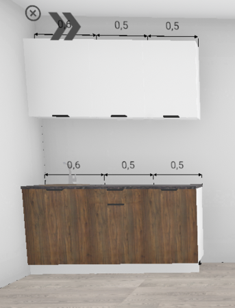 Кухня Норд Софт маренго / Орех канадский (низ) 1,6 м (1135)