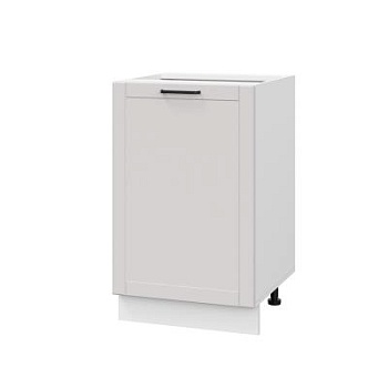 Шкаф нижний ШН 500 Корпус: ЛДСП белый 16мм; фасад: фрезеровка Диада, МДФ лофт крем 16 мм