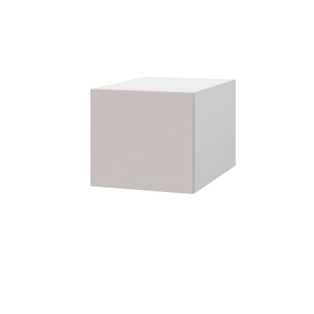 Шкаф верхний  антресоль ШВА 400 Корпус: ЛДСП белый 16мм; фасад: фрезеровка Оливия, МДФ сиена тауп 16 мм