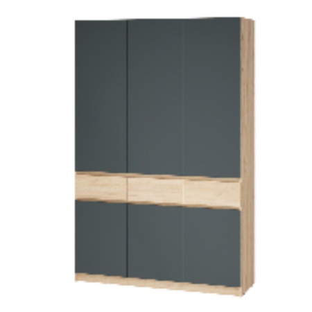 мс для прихожей Стоуби ШК-1500 дуб крафт золотой/серый графит