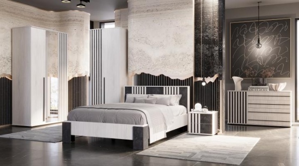 Модульная спальня Марракеш Анкор светлый / Цемент темный