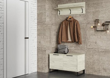 ЛОФТ Прихожая Дуб крафт белый / Дуб Крафт белый