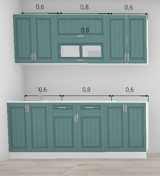 Кухня Барселона Морское дерево 2,0 м (11481)