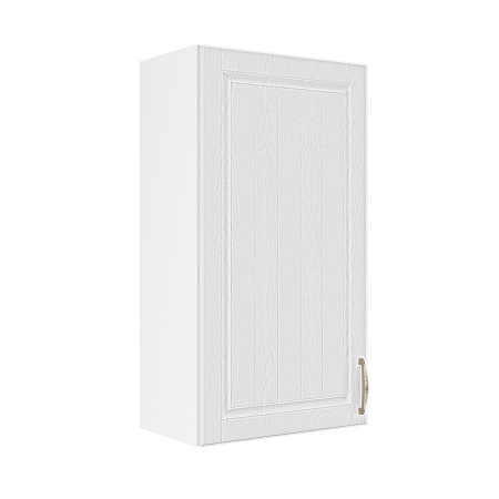 Шкаф верхний (премьер) ШВ 500Н Корпус: ЛДСП белый 16мм; фасад: фрезеровка Лондон, МДФ дуб белый 16мм