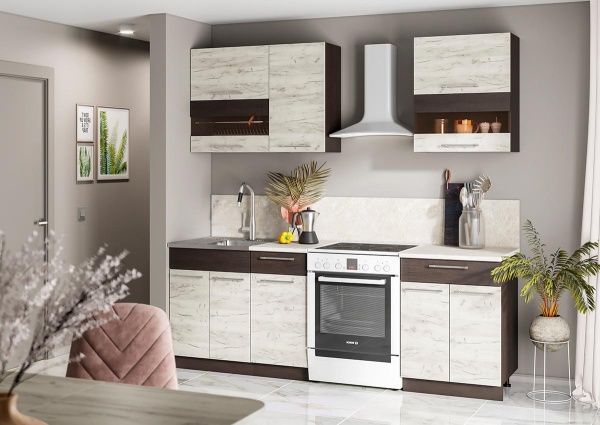 Кухня Маша - 2 Венге / Дуб Крафт белый