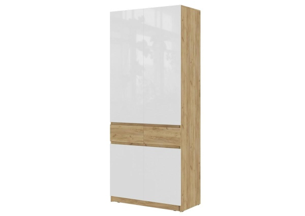 БОСТОН ШК-001 Шкаф 2-ств. МДФ (Комплект) Дуб Крафт золотой / Белый