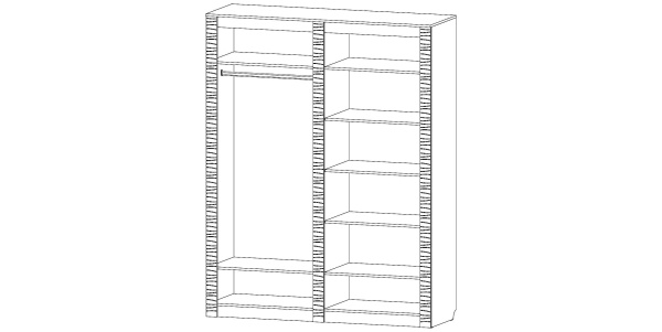 Шкаф 4-х створчатый Ривьера Анкор светлый