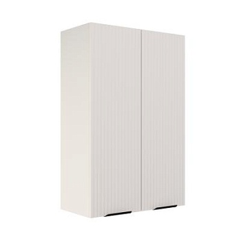 Шкаф верхний (премьер) ШВ 600Н Корпус: ЛДСП белый 16мм; фасад: фрезеровка Норд Line, МДФ софт даймонд 16 мм