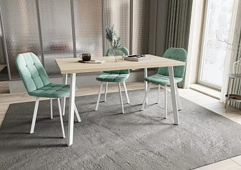 Стол Дублин 32 CRAFT бабочка В2, ЛДСП (1200*800*380) Туя / Белый