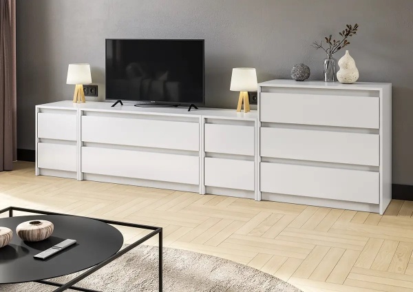 Модульная гостиная Айден Белый