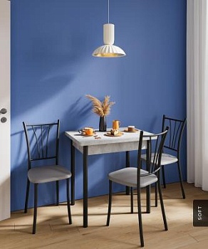 Стол ломберный Купер 780х580 (1160х780), раскладной, ЛДСП Цемент светлый / Черный