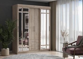 шкаф-купе Фортуна Дуб крафт серый / Дуб крафт серый шкаф-купе Фортуна Дуб крафт серый / Дуб крафт серый