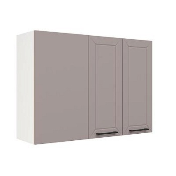 Шкаф верхний угловой ШВУП 1000 Корпус: ЛДСП белый 16мм; фасад: фрезеровка Кельн, МДФ софт карамель 16 мм Шкаф верхний угловой ШВУП 1000 Корпус: ЛДСП белый 16мм; фасад: фрезеровка Кельн, МДФ софт карамель 16 мм