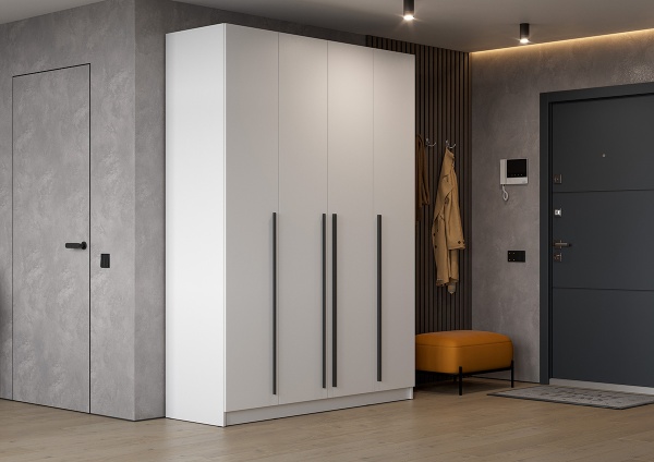 мс Берген ШК-1600 белое дерево/белое дерево