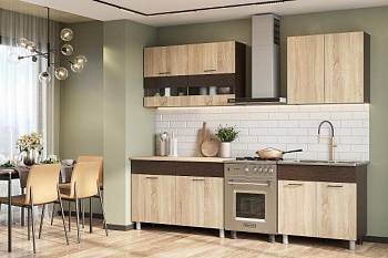 Кухонный гарнитур "Босфор" (2м) Дуб Венге/Дуб Сонома Кухонный гарнитур "Босфор" (2м) Дуб Венге/Дуб Сонома