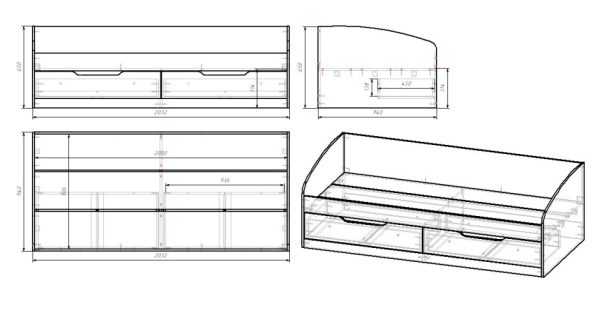 Комплект-1 RICH (КР-002+ШК-002+СП-001+КМ-001) Дуб Крафт золотой / Кенди U9114 (УД) / Сумеречный голубой