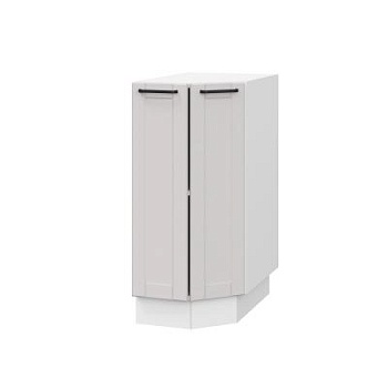 Шкаф нижний торцевой ШНТ 360 Корпус: ЛДСП белый 16мм; фасад: фрезеровка Диада, МДФ лофт крем 16 мм