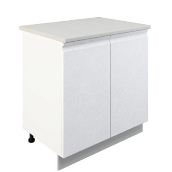 Шкаф нижний ШН 800 Корпус: ЛДСП белый 16мм; фасад: фрезеровка Бруклин, МДФ бетон белый 16мм Шкаф нижний ШН 800 Корпус: ЛДСП белый 16мм; фасад: фрезеровка Бруклин, МДФ бетон белый 16мм