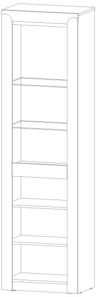 Пенал со стеклом Регина Анкор светлый Пенал со стеклом Регина Анкор светлый