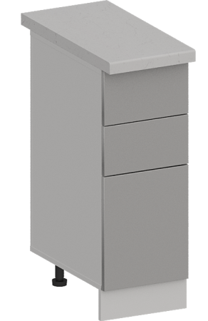 Шкаф нижний с тремя ящиками ШН3Я 400 Гарден Лайт грей