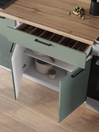 Кухня Стенли Элен матовый / Матовая мята 1,6 м