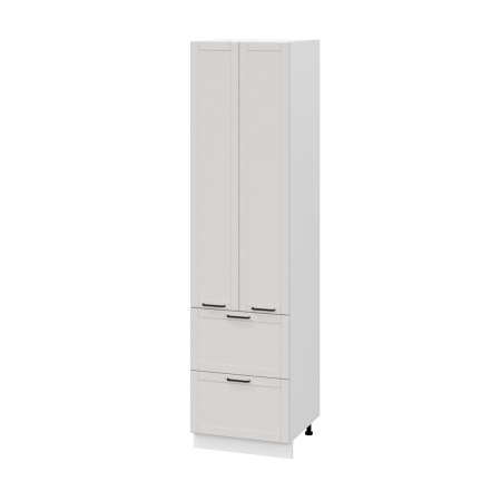 Пенал (премьер) П600Н-22Я Корпус: ЛДСП белый 16мм; фасад: фрезеровка Диада, МДФ лофт крем 16 мм