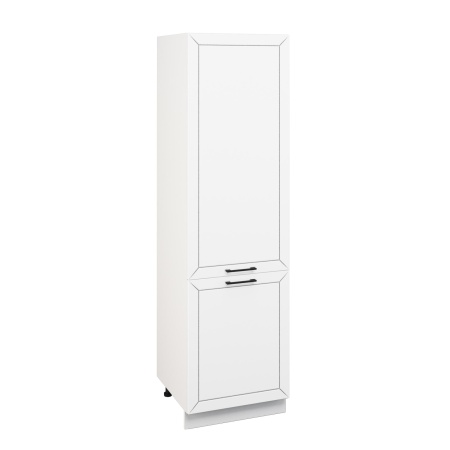 Пенал П1 600 Корпус: ЛДСП белый 16мм; фасад: фрезеровка Кельн, МДФ софт даймонд 16мм