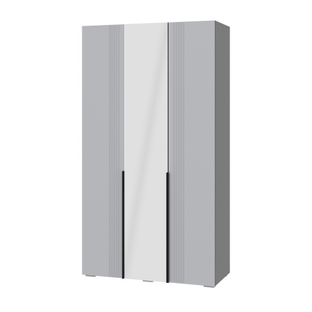 Шкаф Альмерия ШК-1200 с зеркалом Серый графит / Бархат серый