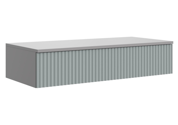 СКАНДИ Тумба консольная ТМ-001 (МДФ) Корпус - Серый Шифер  Фасад МДФ - матовая Грин Грей Софт