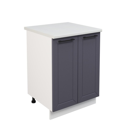 Шкаф нижний ШН 600 Корпус: ЛДСП белый 16мм; фасад: фрезеровка Кельн, МДФ софт маренго 16 мм