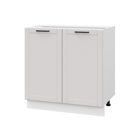 Шкаф нижний ШН 800 Корпус: ЛДСП белый 16мм; фасад: фрезеровка Диада, МДФ лофт крем 16 мм