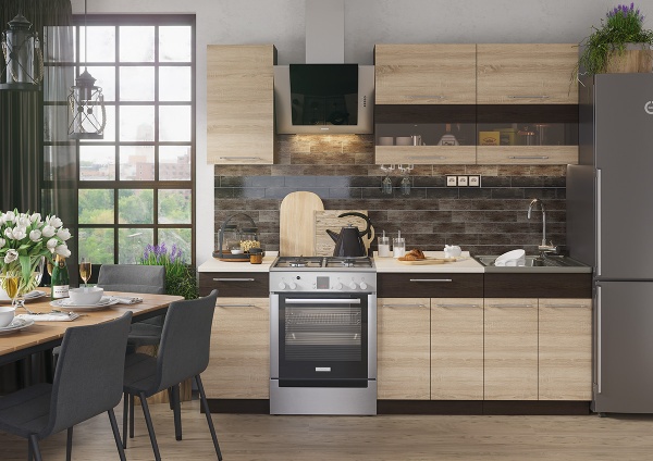 Кухня Маша - 2 Венге / Дуб Сонома