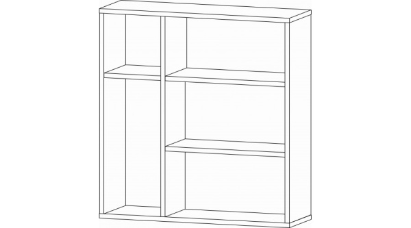 Даллас Секция навесная Дуб вотан / Цемент темный