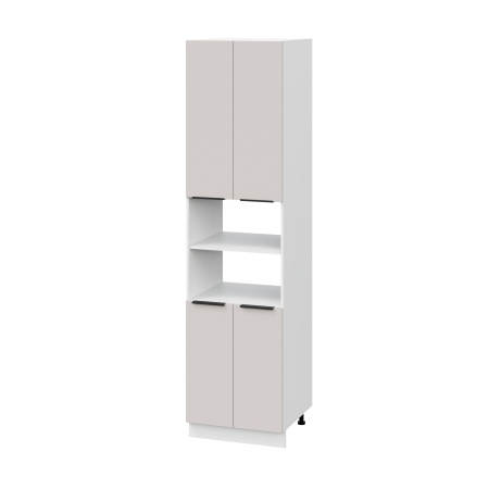 Пенал (премьер) ПД600Н-22 Корпус: ЛДСП белый 16мм; фасад: фрезеровка Оливия, МДФ моно керамика 16 мм