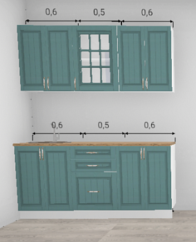 Кухня Барселона Морское дерево 1,7 м (11510)