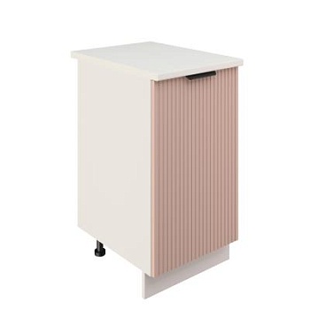 Шкаф нижний ШН 450 Корпус: ЛДСП белый 16мм; фасад: фрезеровка Норд Line, МДФ софт какао 16 мм