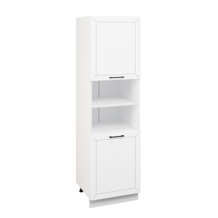 Пенал ПД1 600 Корпус: ЛДСП белый 16мм; фасад: фрезеровка Кельн, МДФ софт даймонд 16мм