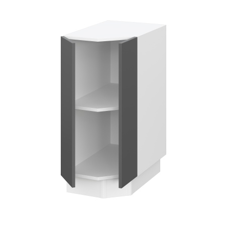 Шкаф нижний торцевой ШНТ 360 Барселона белый массив (МДФ 16мм МС София)