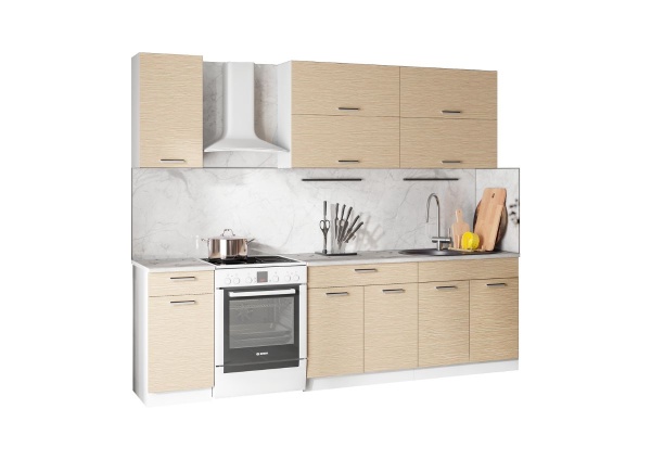 Кухня Ника-1 СНЯТО С ПРОИЗОВДСТВА Белый / Венге светлый