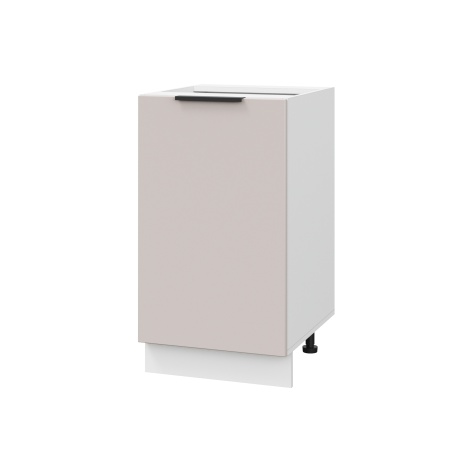 Шкаф нижний ШН 450 Корпус: ЛДСП белый 16мм; фасад: фрезеровка Оливия, МДФ сиена тауп 16 мм