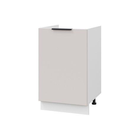 Шкаф нижний под мойку ШНМ 500 Корпус: ЛДСП белый 16мм; фасад: фрезеровка Оливия, МДФ моно керамика 16 мм