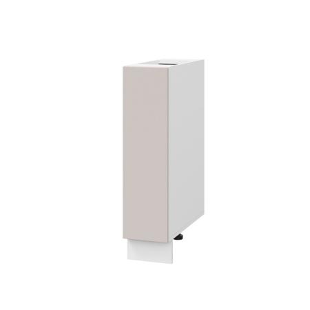 Шкаф шижний ШНБ 200 Корпус: ЛДСП белый 16мм; фасад: фрезеровка Оливия, МДФ сиена тауп 16 мм