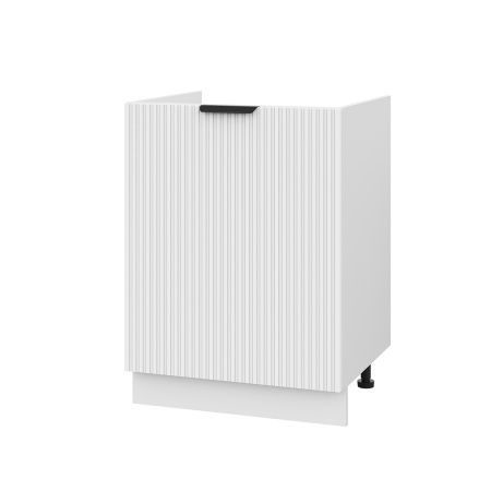 Шкаф нижний ШН 600-1 Корпус: ЛДСП белый 16мм; фасад: фрезеровка Норд Line, МДФ софт пломбир 16 мм