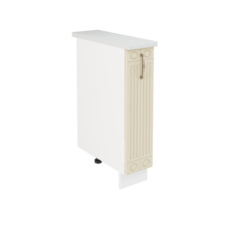 Шкаф нижний декор Лондон ШНБД 200 Белый/дуб крем