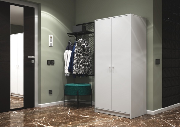 ЛАЙТ Шкаф ШК-001 Белый / Белый