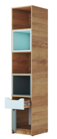 Комплект-2 RICH (КР-002+ШК-002+СП-001+СЖ-001) Дуб Крафт золотой / Кенди U9114 (УД) / Сумеречный голубой