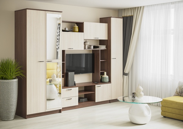 гостиная Марта-11 ясень шимо темный/ясень шимо светлый