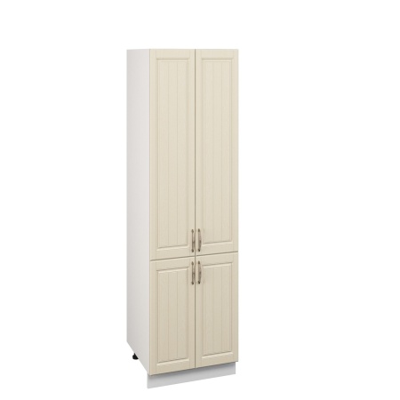 Пенал П600-22 Корпус: ЛДСП белый 16мм; фасад: фрезеровка Лондон, МДФ дуб крем 16мм Пенал П600-22 Корпус: ЛДСП белый 16мм; фасад: фрезеровка Лондон, МДФ дуб крем 16мм