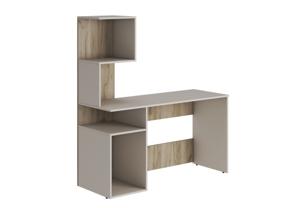 БОХО Стол письменный СП-001 Дуб крафт серый / Кашемир