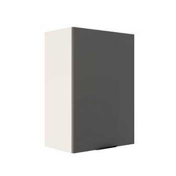 Шкаф верхний ШВ 500 Корпус: ЛДСП белый 16мм; фасад: фрезеровка Норд, МДФ софт смок 16 мм